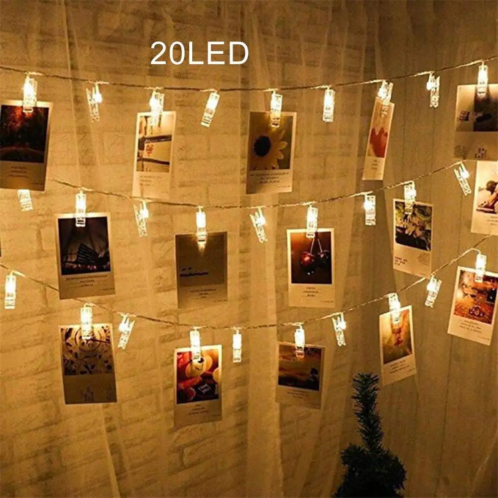

Copper Wire Photo Clip Light String Usb Christmas Starry Decorative Light String Christmas Decoration Led Modeling Light