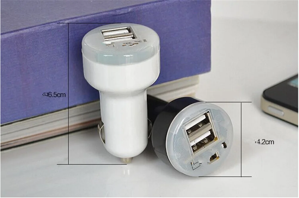 Автомобильные аксессуары зарядное устройство с двумя USB портами адаптер дисплей