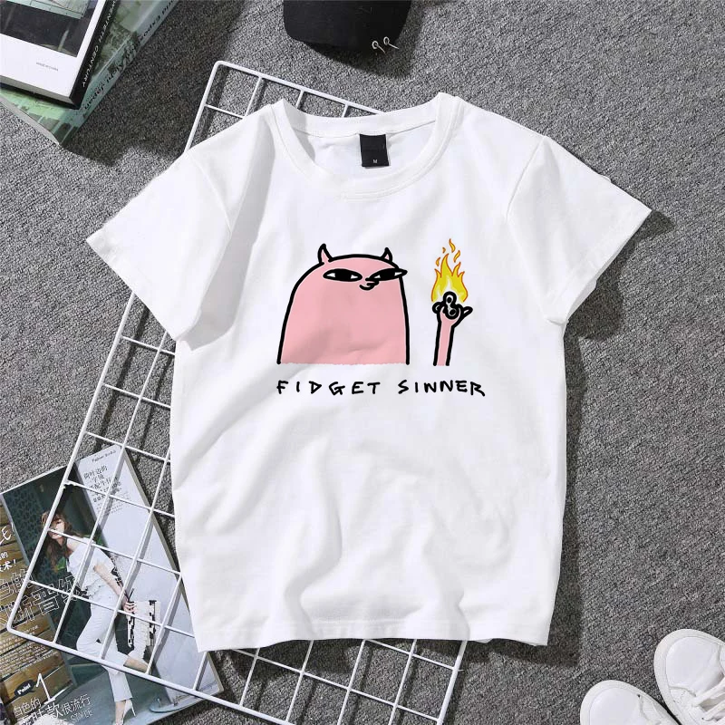 Летняя Новинка, Футболка Harajuku Ketnipz с мультяшным рисунком, футболка с круглым вырезом в стиле панк, футболка с принтом, Повседневная Уличная одежда с коротким рукавом, Женский Топ
