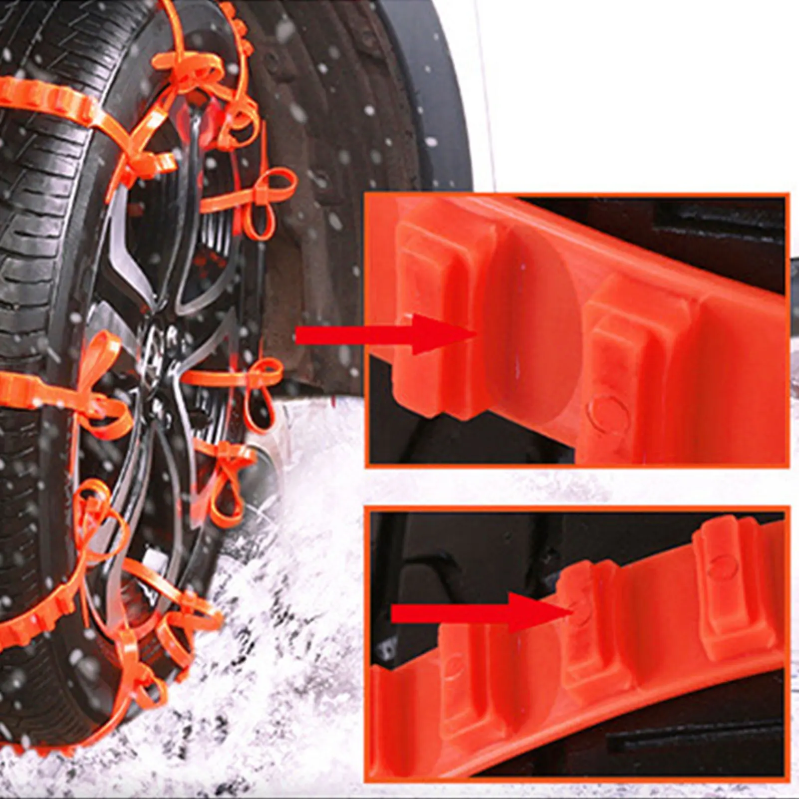 Tire Chains 10pcs/lot Car Winter Tire Wheels Snow Chain Anti-Skid Cable Belt Outdoor for Ice Mud Sand Auto Accessories