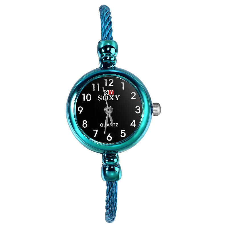 SOXY Peacock Blue Women's Bracelet Watches For Women Luxury Ladies Watch Full Steel relogio feminino NEW Wristwatch - Цвет: blue