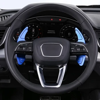 

Car Steering Wheel Paddle Extension Shifters Shift Sticker Decoration For Audi A3 A4 A6 A5 S3 S5 RS3 RS6 RS7 Q5 Red Blue Silver