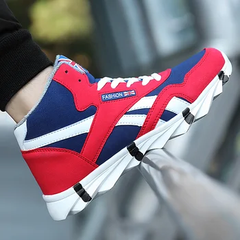 

2019 Winter New Cotton Shoes Fashion Men Casual Shoes Outdoor Non-slip Sneakers Man High Top Plush Warm Footwear Chaussure Homme