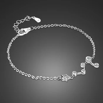 

Fashion 925 Sterling silver Constellation wrap Bracelet Women & Girl Shining Zircon / CZ Link Bracelet Chain bileklik jewelry