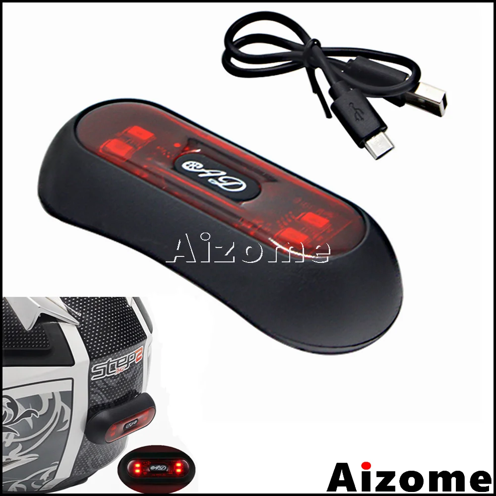 1PC Universal Motorcycle Helmet Night Riding Light Signal Warning Flashing LED Taillight Waterproof Safety Blinker |