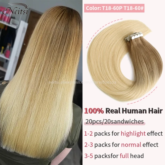 Neitsi Mini Tape In Human Hair Adhesive Extensions 12