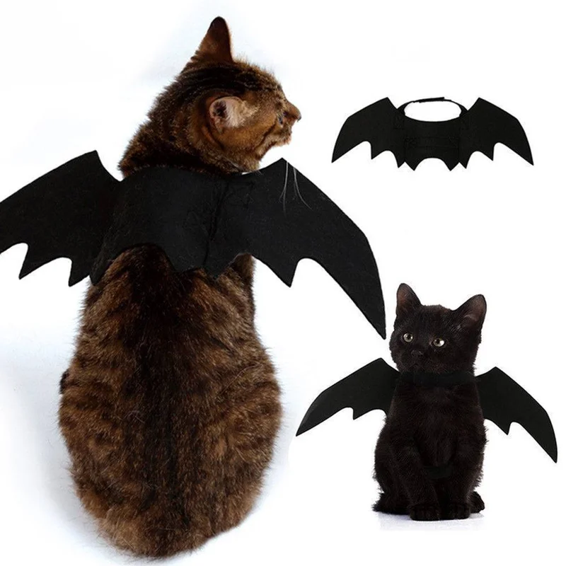 

2019 Halloween Decorations Cute Bat Wings Cat Costume Pet Dog Costumes Halloween Dog Wings Cat Accessories
