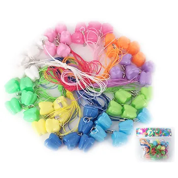 

50 Pcs Children's Deciduous Tooth Mini Storage Box Tooth Shape Kids Deciduous Teeth Chain Box Tooth Souvenir Save Container Tool