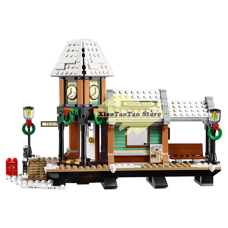 Christmas tree Winter Village Bakery series Carriage House Building Blocks Bricks Gifts Toys for Children girls friends 10263