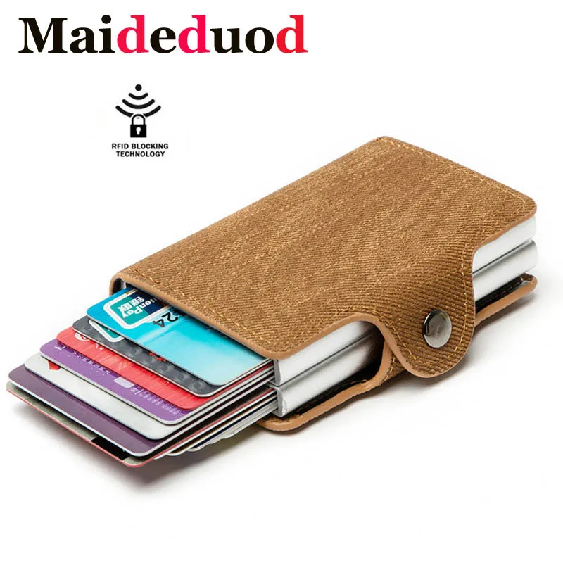 Новинка 2020 противокражный двойной кошелек Maideduod высококачественный с RFID