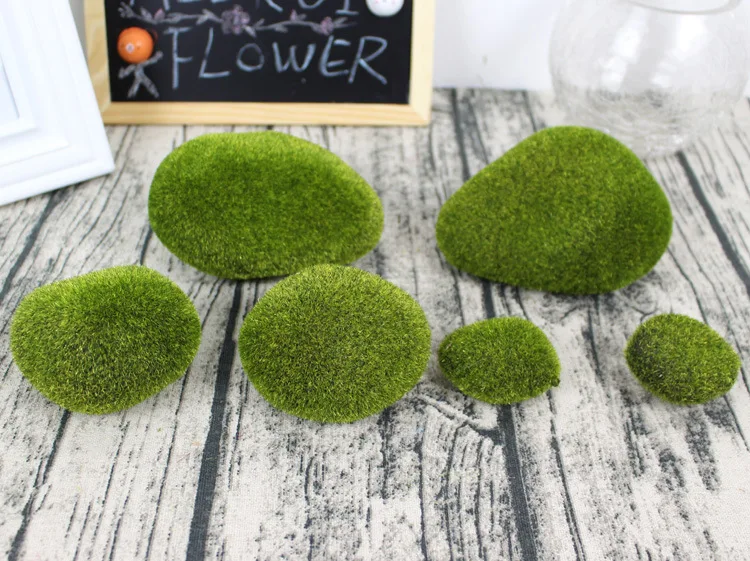 Имитация mossy камень искусственный сток Флокирование с Мохом Цветочная