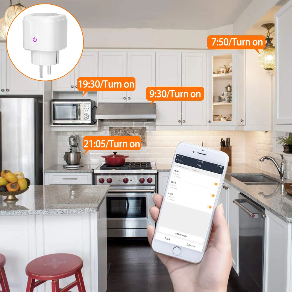 Tomada inteligente wifi 16a, tomada wifi da