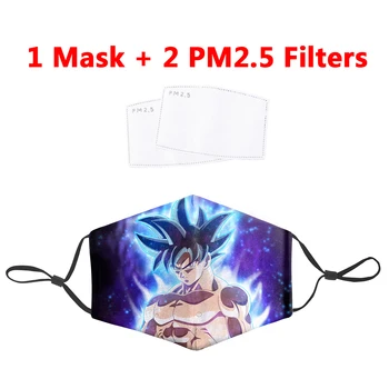 

Japanese Anime 3D Masks Protective PM2.5 Filter Mouth-Muffle Dragon Ball Mask Anti Dust Face Mask Bacteria Proof Flu Mask
