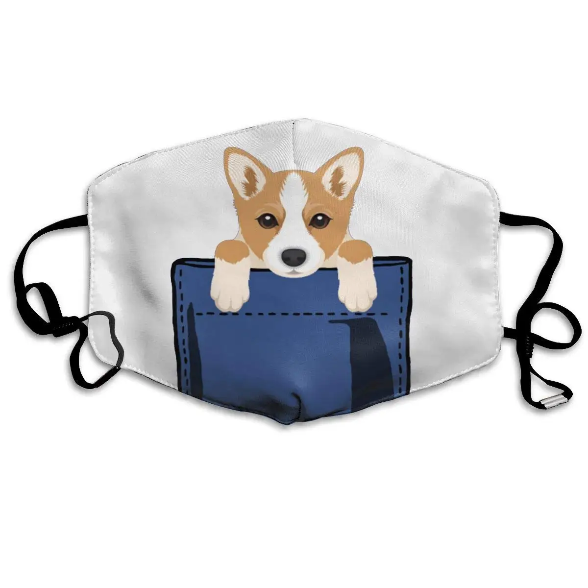 

Mouth Mask Corgi in Pocket Print Masks - Breathable Adjustable Windproof Mouth-Muffle, Camping Running for Women and Men