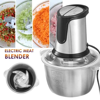 

Slicer Mincer Meat Grinder Stainless steel 2L Capacity Electric Chopper Meat Grinder Mincer Food Processor Slicer