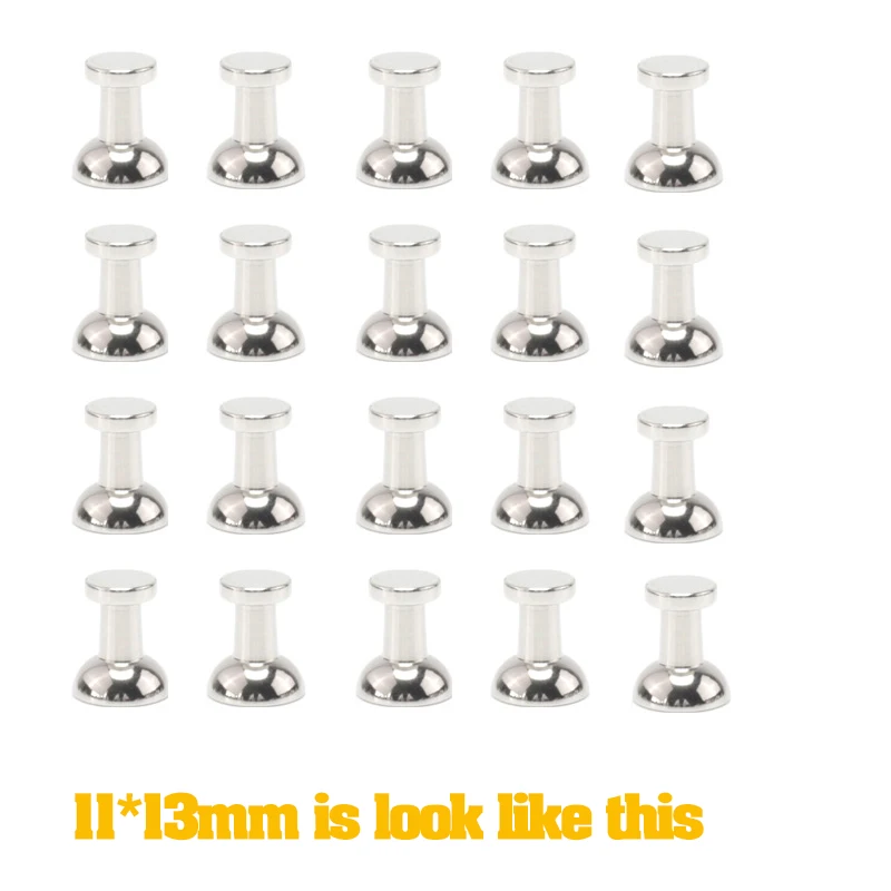 20Pcs Magnets Push Pins Metal Magnetic Push Pins Magnets Hooks Hanger for Refrigerator Whiteboard Map Calendar Home Office