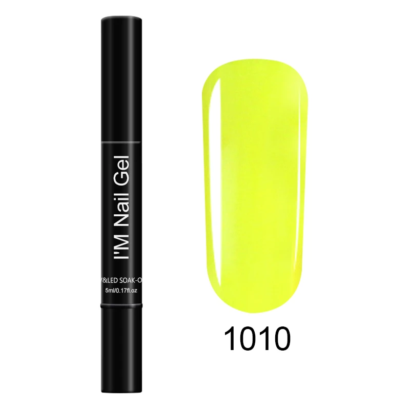 1010 LAKIMU DIY гель для ногтей с блёстками ручка полу Перманентный лак для ногтей акварельных маркерных ручек ручки для эскиза для точек Бьюти гель кисточка для дизайна ногтей - Цвет: 1010