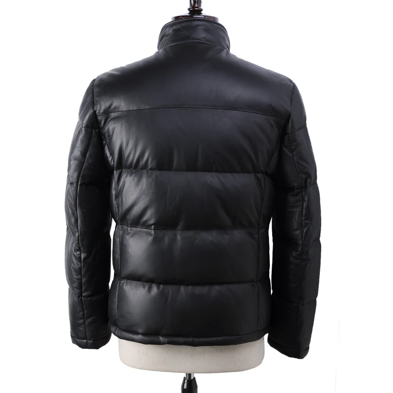 leather goose jacket