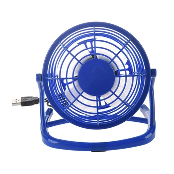 

5 Dia Blue Hard Plastic 4-blade USB Cooler Cooling Desk Mini Fan