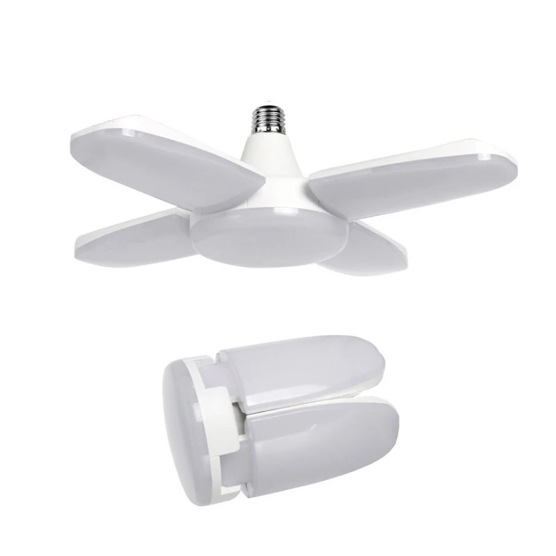 5 Blades Bulb E27 220V 2835 30W 45W 60W Складная лопасть вентилятора Светодиодная лампа - Испускаемый цвет: 5 Blades Bulb