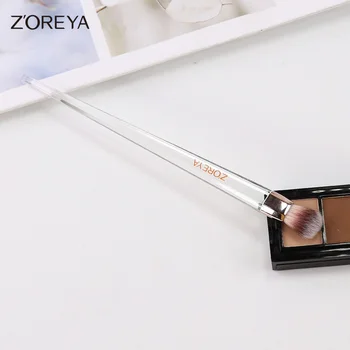 

Eye Shadow Brush Portable Transparent Handle Rayon Soft Bristles Eye Smudge Brush