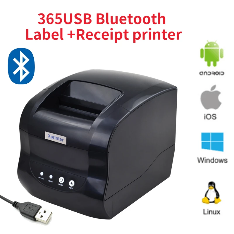 mini printer for iphone Xprinter Label Barcode Printer Thermal Receipt Bar Code Print 20mm-80mm Sticker Printer Bluetooth WIFI LAN USB mini photo printer