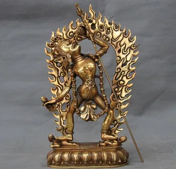 

12" Tibet Buddhism brass Vajrayogini Vajravarahi Dakini Goddess Buddha statue