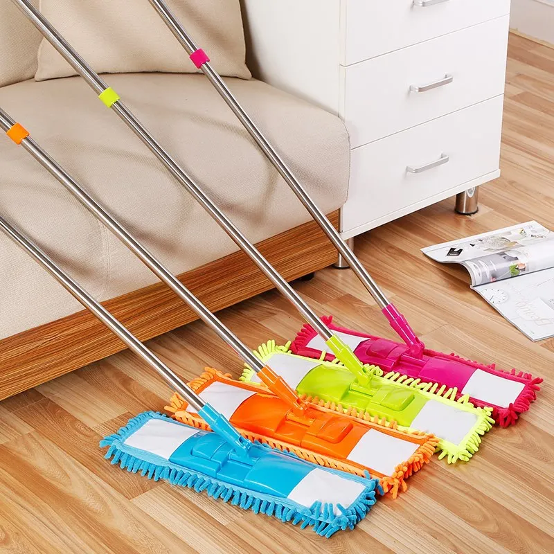 7 in 1 Microfiber Floor Mop Broom Duster Squeegee & Dryer Scrubber