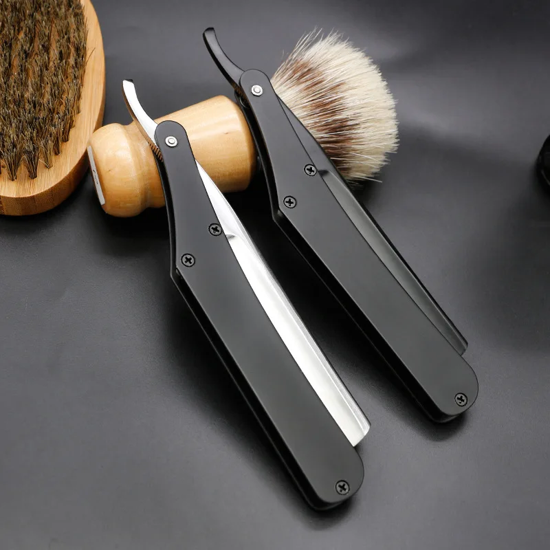 Retro Folding Razor Hair Razor and Blades Antique Black Folding Shaving Knife Handle Razor Holder G1111 1 Retro Folding Razor Hair Razor and Blades Antique Black Folding Shaving Knife Handle Razor Holder G1111 2