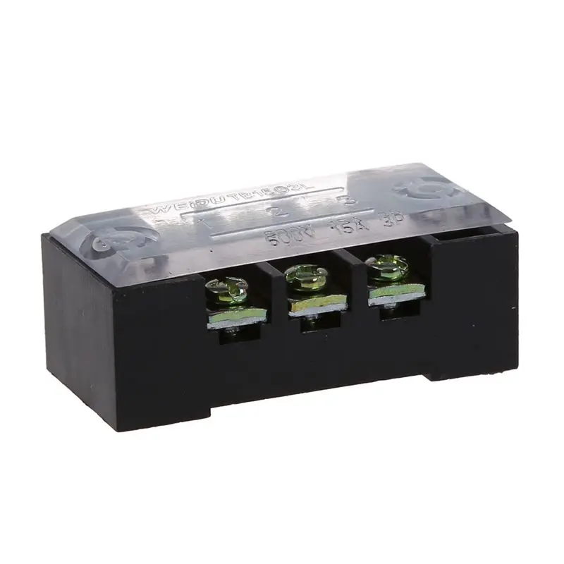 3 шт 600V 15A 3 позиции 3 P двойные строчки покрытые барьером клеммный блок полосы