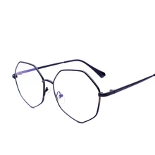 Металлический полигон анти-Blu-ray плоское зеркало унисекс модные очки Повседневная индивидуальность дикая работа эфирные компьютерные очки