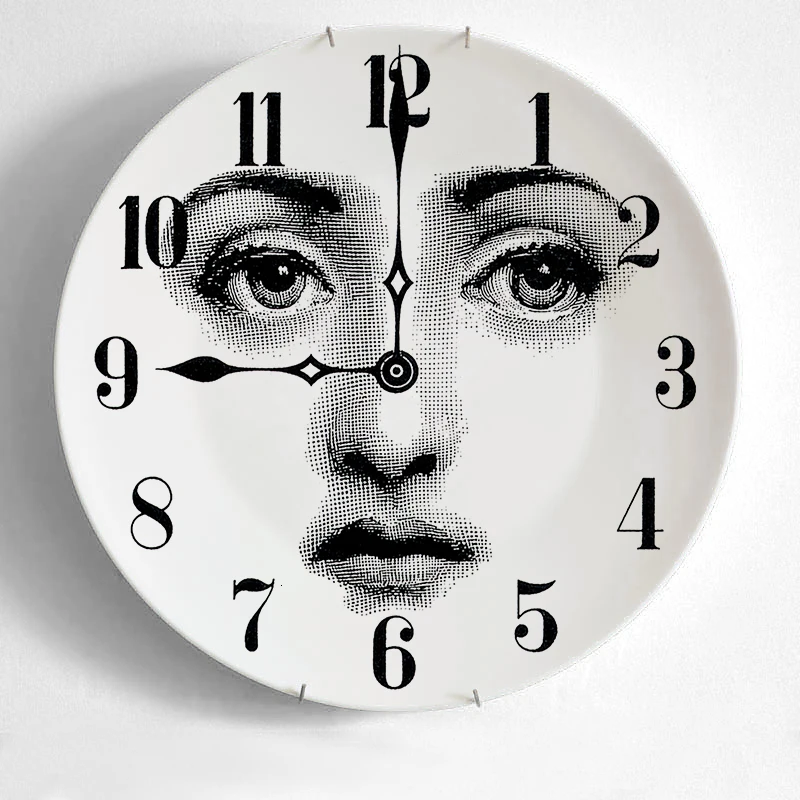 Европейский Миланский стиль Великолепные Редкие тарелки Fornasetti Lina лампочка лицо rosenthal Piero Fornasetti настенные декоративные 8 дюймов блюдо - Цвет: 12