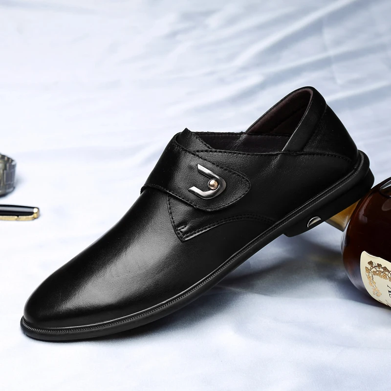 

Business Men Dress suit Shoes Fashion Elegant Formal Wedding Shoes outdoor Men Slip On Office Oxford Shoes For Men Black n5