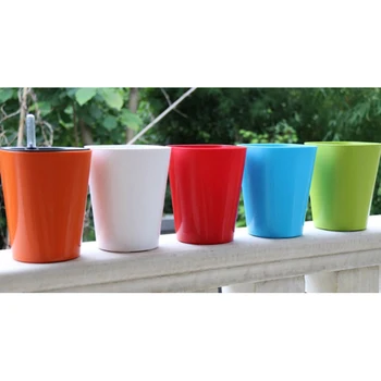 

Smooth 14cm Diameter Detachable Self Watering Flower Plant Square Planter Pot African Violet Pots Self Watering