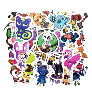 

60Pcs Game Animal Crossing Cartoon Animation Sticker ForComputer Motorcycle Skateboard Guitar Toy Game Machine Children Gift