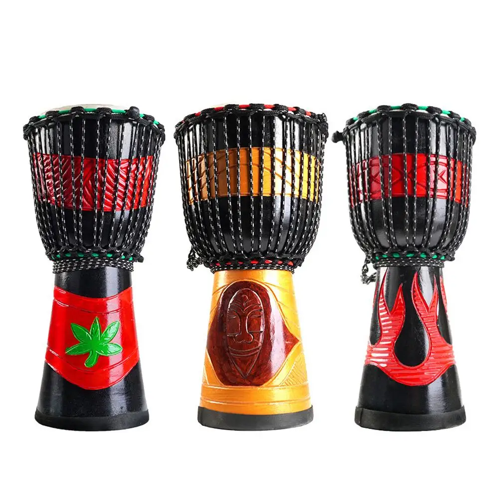 Африканский барабан Djembe 8 дюймов из козьей кожи традиционный музыкальный