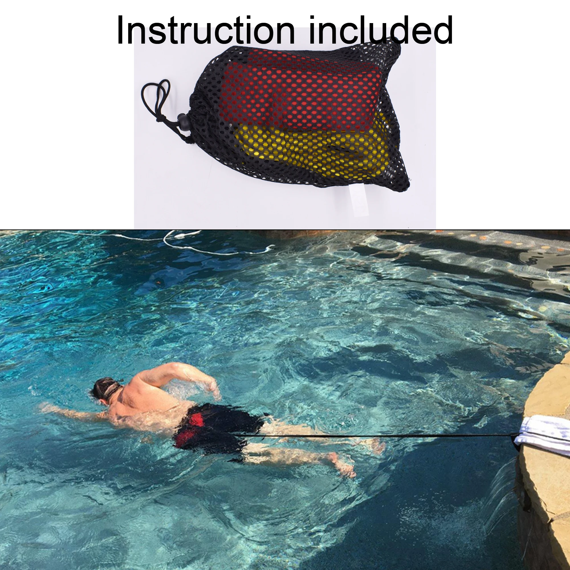 Swimming Swim Bungee Cords Training Strap Band Swimming Pool Resistance