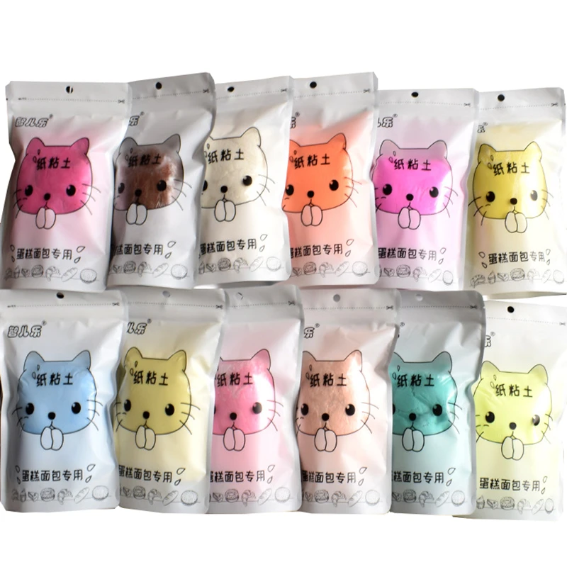 100 G Sac De Chat De Dessin Anime Papier Polymere Argile Pate A Modeler Slime Modelisation Argile Art Modele Leger Argile Jouets Educatifs Pour Enfants Cadeau Aliexpress
