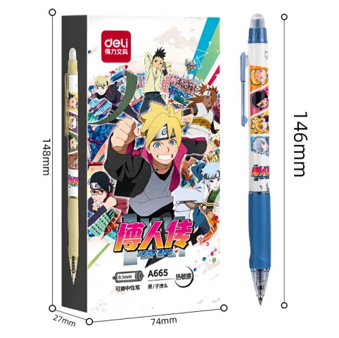 Deli Pens Set 12sets Kawaii Naruto Pens for School Supplies