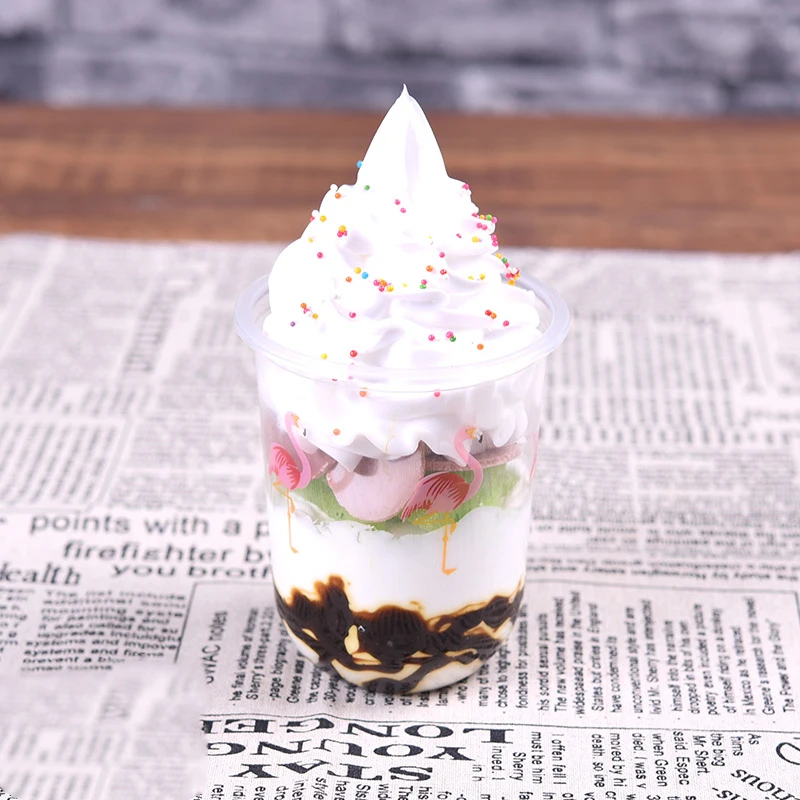 Искусственное мороженое модель мороженого поддельные чашки манго образец замороженный йогурт окно дисплей моделирование модель мороженого