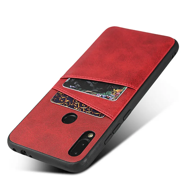 Red PDGB слот для карт силиконовый чехол для Xiaomi mi 9 8 Lite A2 Red mi 6 6A K20 Pro Note 7 Global винтажный кожаный чехол прочный Чехол - Цвет: Red