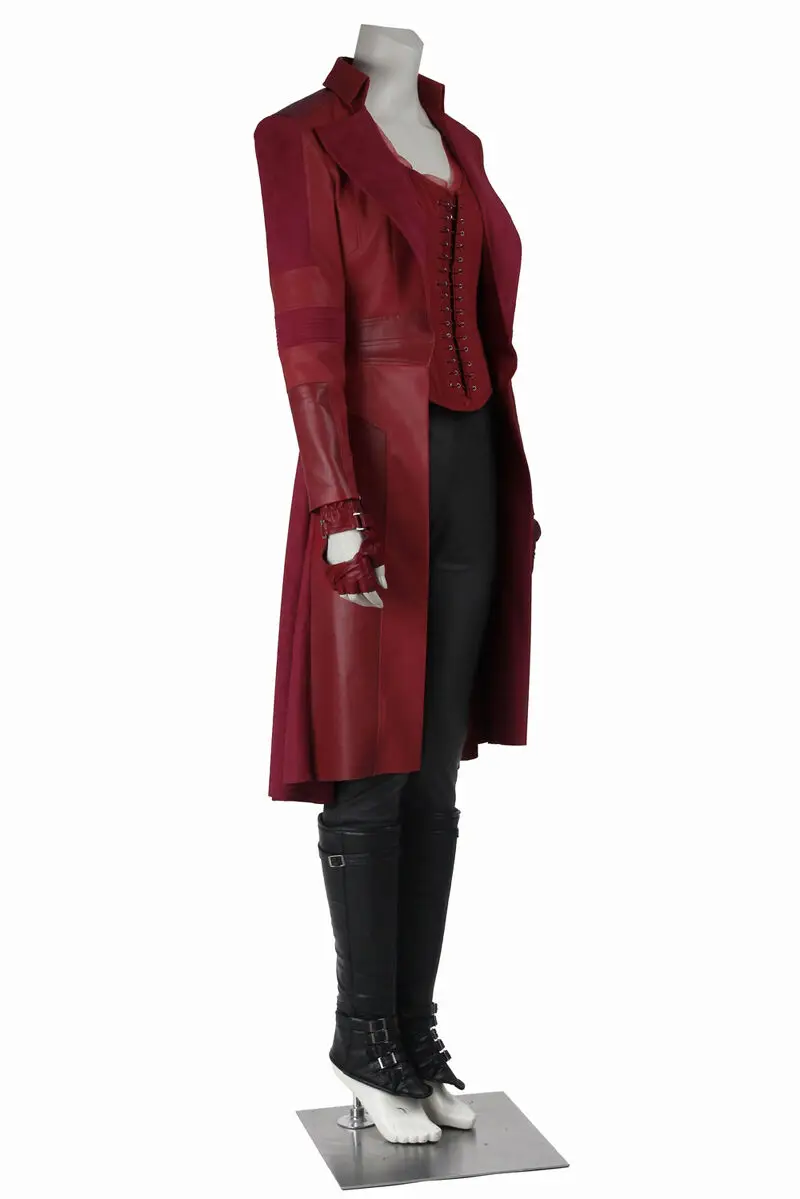 Avengers Civil War Scarlet Witch Cosplay Captain America 3 Wanda Maximoff Costume Leather Jacket Halloween Outfit COSPLAYONSEN