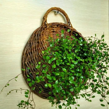 

Flower Basket Hanging Vine Pot Hanging Baskets Wicker Rattan Planter Hanging Vase Container Wall Plant Basket For Garden Pots