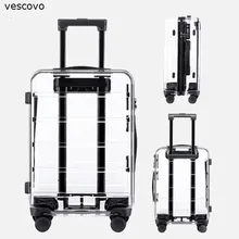 Vescovo 2" 22" 2" 26" дюймов необычный, прозрачный чемодан cabertrolley сумка прокатный багаж Спиннер на колесах