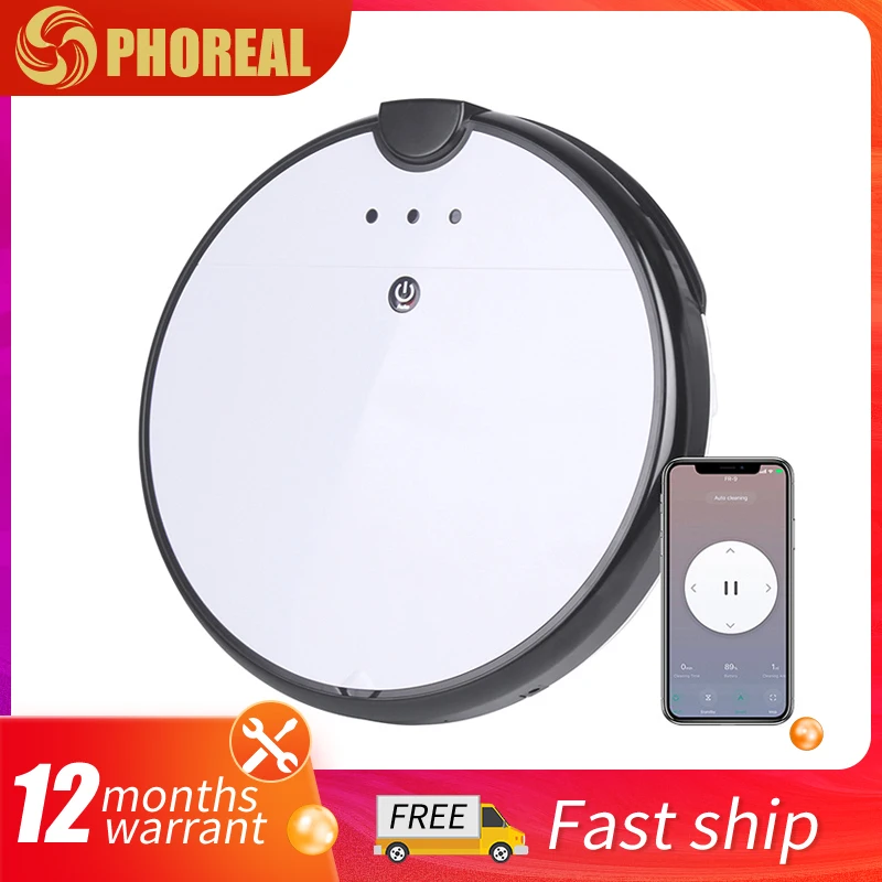 

PHOREAL Fully Automatic Smart Robot Vacuum Cleaner,Voice APP Control,1800Pa Suction,Smart Sensor,Timed Appointment Function