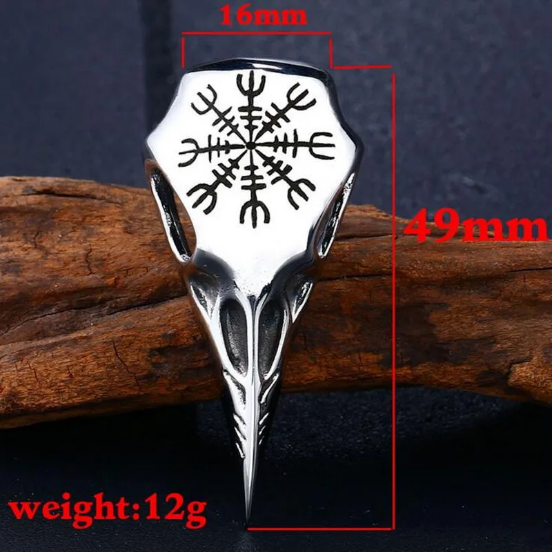 Открытый Портативный EDC Викинг череп ворона ожерелье нордический амулет металлический кулон для мужчин и женщин личные инструменты безопасности