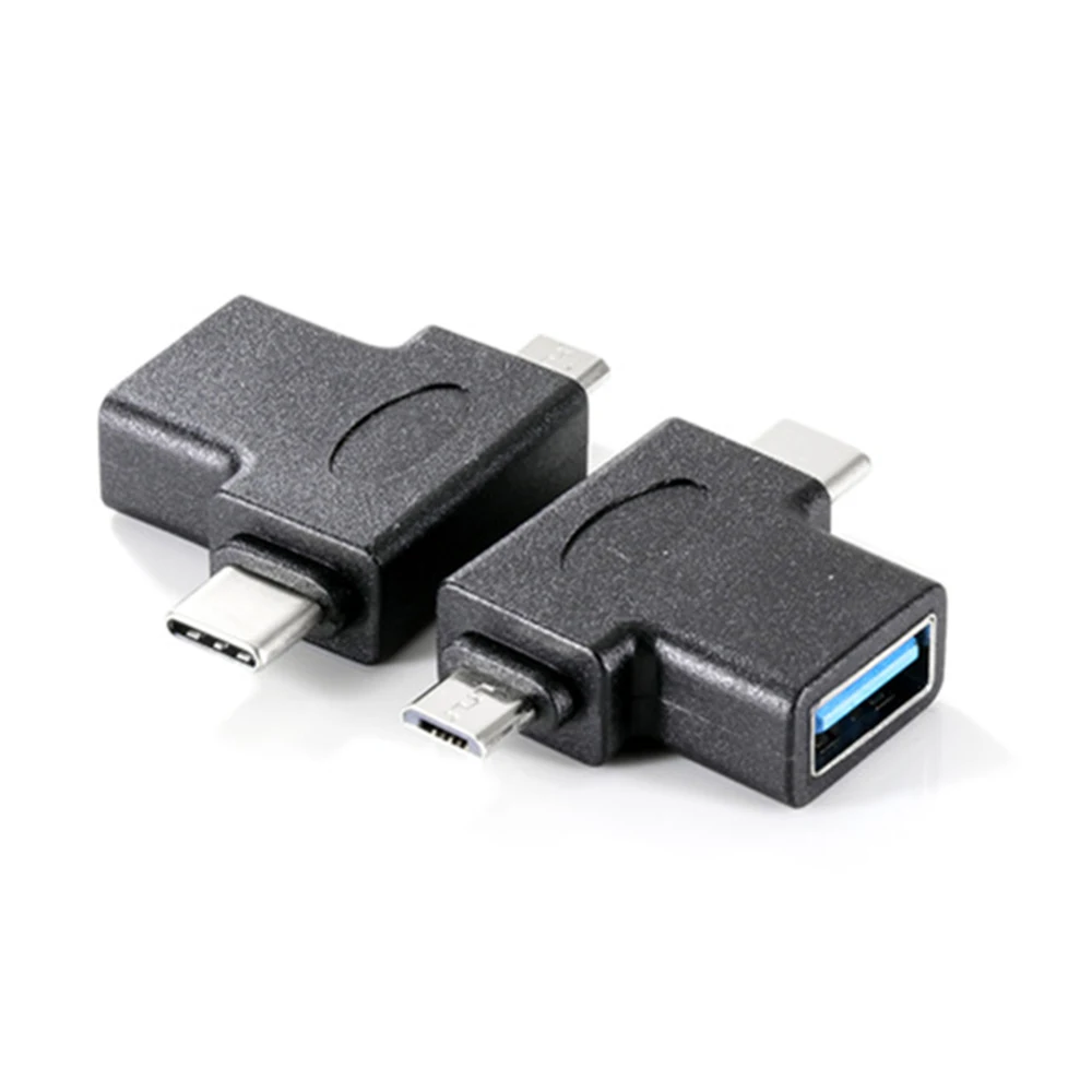 Угловой USB-C OTG адаптер 2-в-1 Micro USB 3,1 type C OTG кабель конвертер адаптер для Android Google Nexus samsung Galaxy