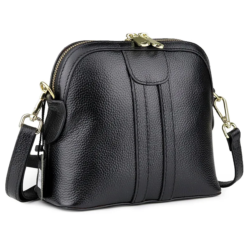 

New Handbag Genuine Leather Single-Sling Bag for Ladies Leisure Verticle Messenger Bag