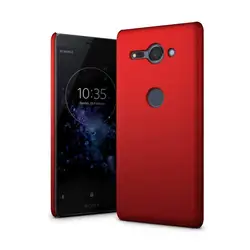 Premium Matte Frosted Hard Plastic Slim Back Cover for XZ2 Compact (Red)