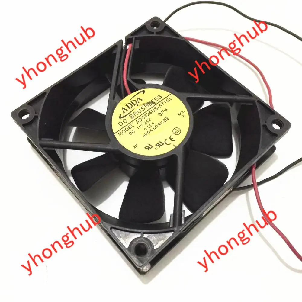 

ADDA AD0824US-A71GL S DC 24V 0.26A 80x80x25mm Server Cooler Fan